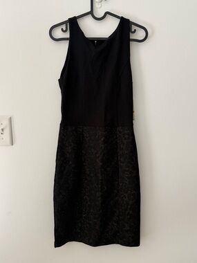 NWT Jessica Simpson Black Sleeveless Lace Detailing Dress